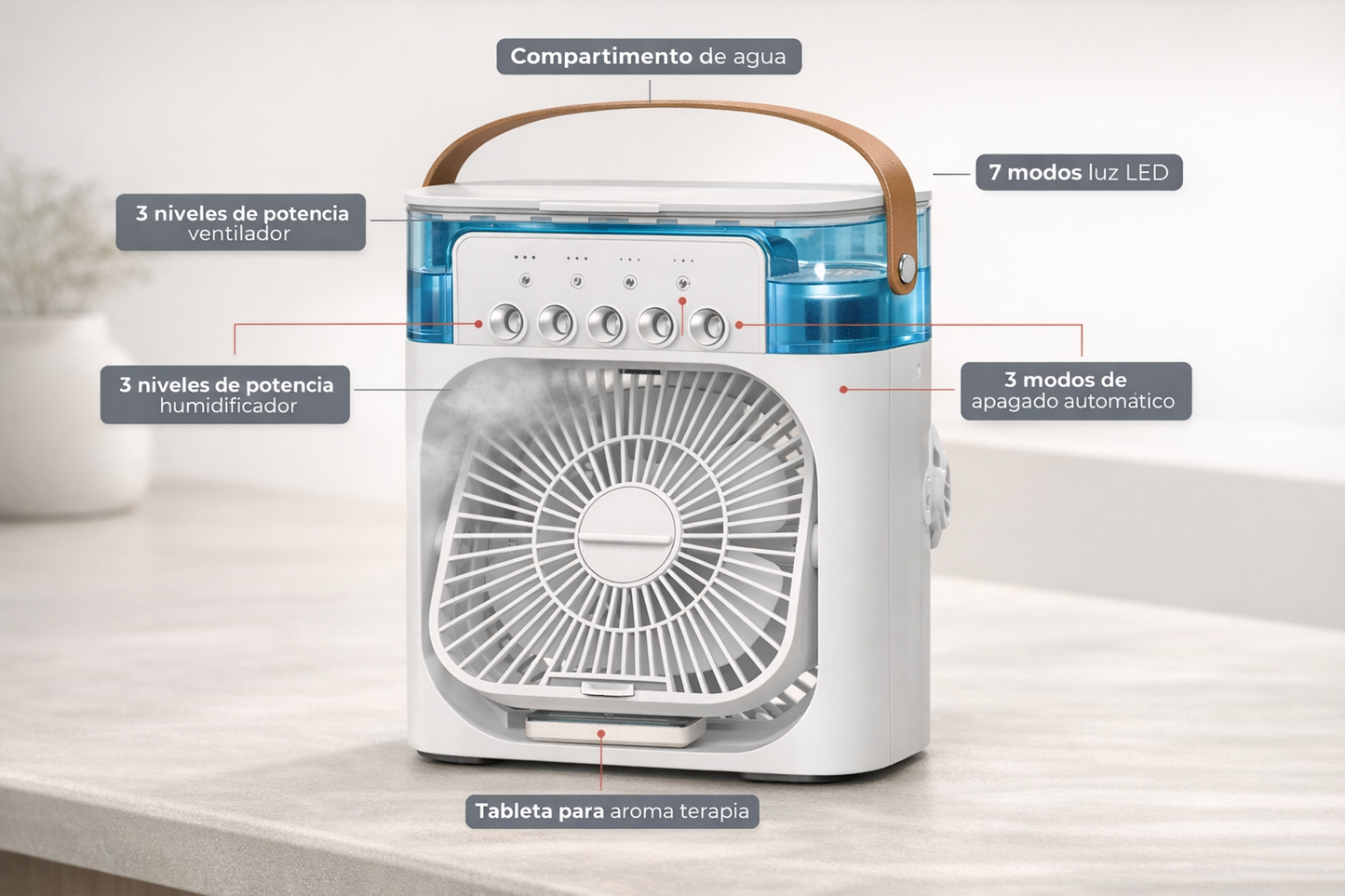 ClimaCool™ Mini Climatizador Portátil 3-en-1